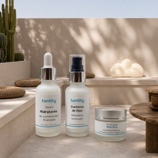 Trío Esencial Hidratación y Luminosidad | Sérum + Contorno + Crema Tantity