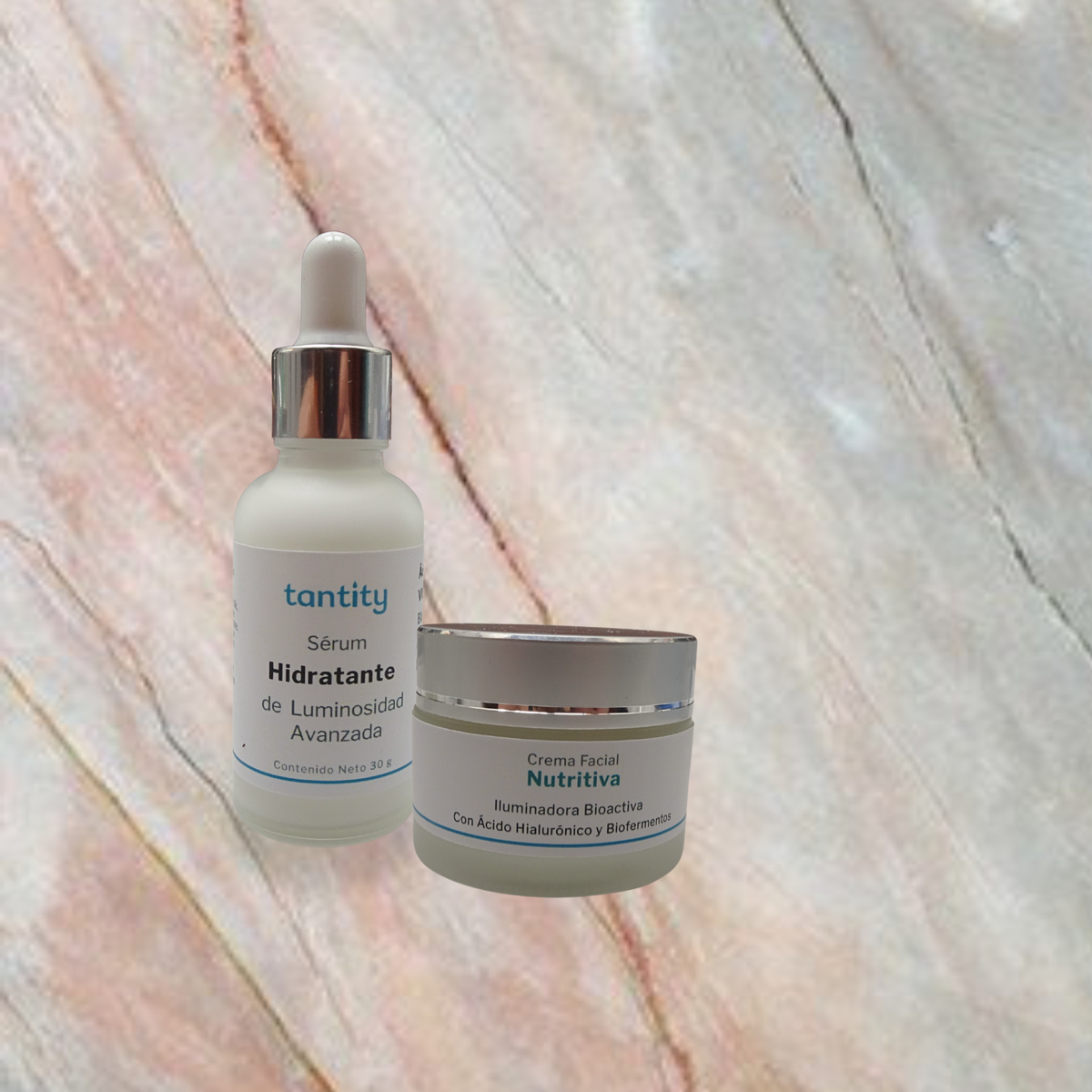 Dúo Hidratación y Luminosidad | Sérum + Crema Tantity